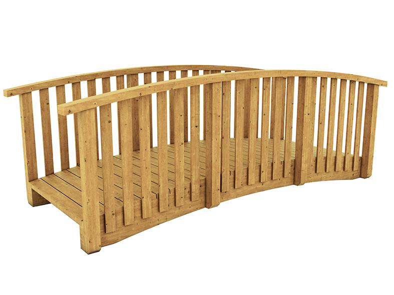 Passerelle cintré 4m A646 ss lisse chataigner